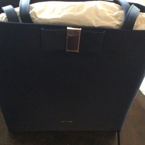 Ted baker bow satin tote